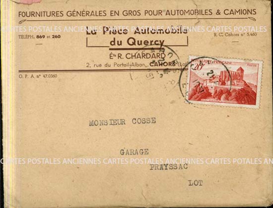 Postage stamps france Postmark 1951