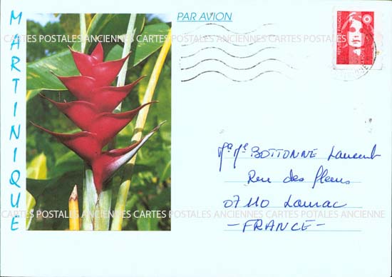 Cartes postales anciennes > CARTES POSTALES > carte postale ancienne > cartes-postales-ancienne.com France Martinique timbres