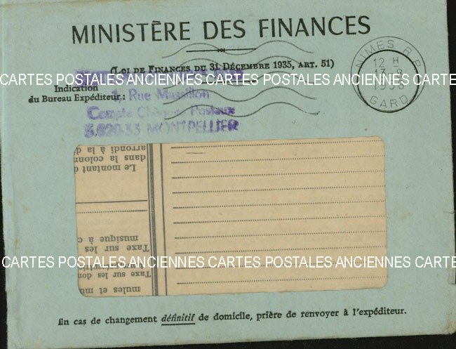Postage stamps france Marque postale 1958
