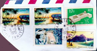 Postage stamps postal mark Annee 1970