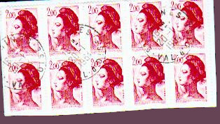 Postage stamps postal mark Annee 1984