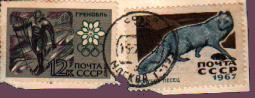 Postage stamps postal mark Annee 1967