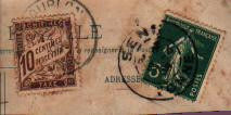 Postage stamps postal mark Annee 1908
