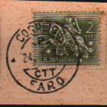 Old postcards stamps postal mark
