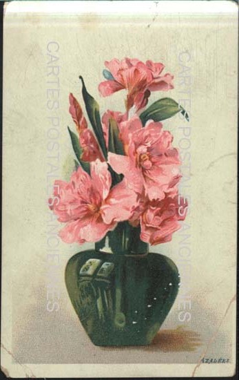 Cartes postales anciennes > CARTES POSTALES > carte postale ancienne > cartes-postales-ancienne.com Fleurs avec vase Aubenas