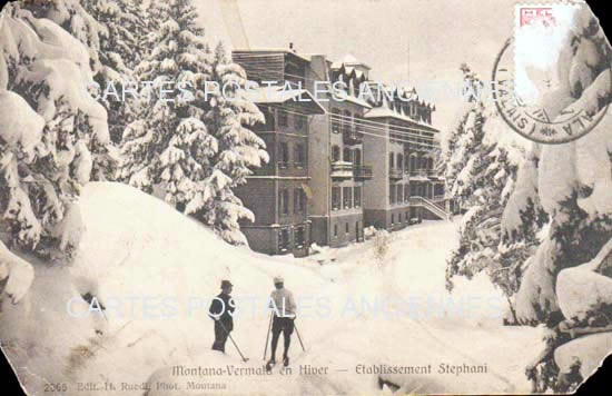 Cartes postales anciennes > CARTES POSTALES > carte postale ancienne > cartes-postales-ancienne.com Suisse Montana vermala