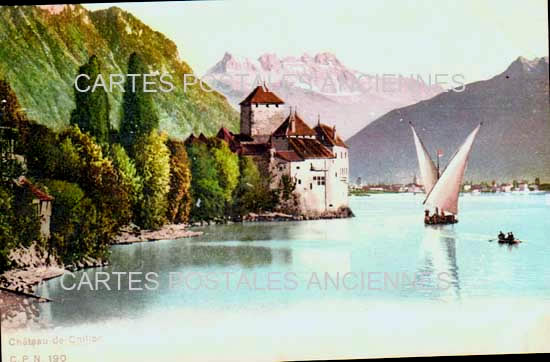 Cartes postales anciennes > CARTES POSTALES > carte postale ancienne > cartes-postales-ancienne.com Suisse Chillon