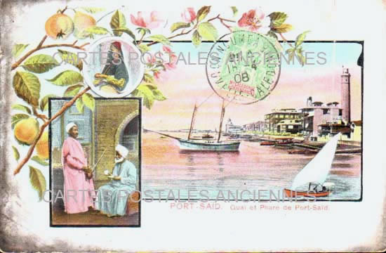 Cartes postales anciennes > CARTES POSTALES > carte postale ancienne > cartes-postales-ancienne.com Egypte Port said