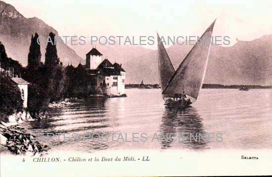 Cartes postales anciennes > CARTES POSTALES > carte postale ancienne > cartes-postales-ancienne.com Suisse Chillon