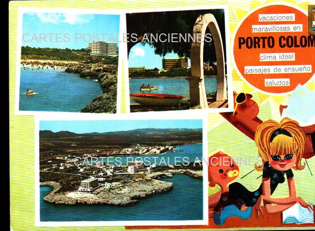 Cartes postales anciennes > CARTES POSTALES > carte postale ancienne > cartes-postales-ancienne.com Union europeenne Espagne Baleares Porto colom