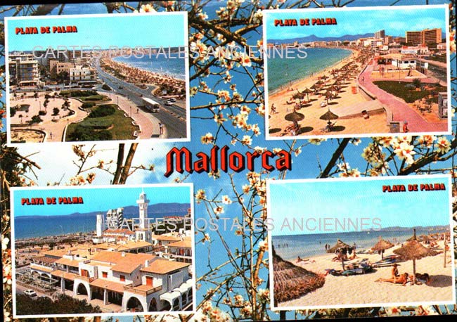 Cartes postales anciennes > CARTES POSTALES > carte postale ancienne > cartes-postales-ancienne.com Union europeenne Espagne Baleares Playa de palma