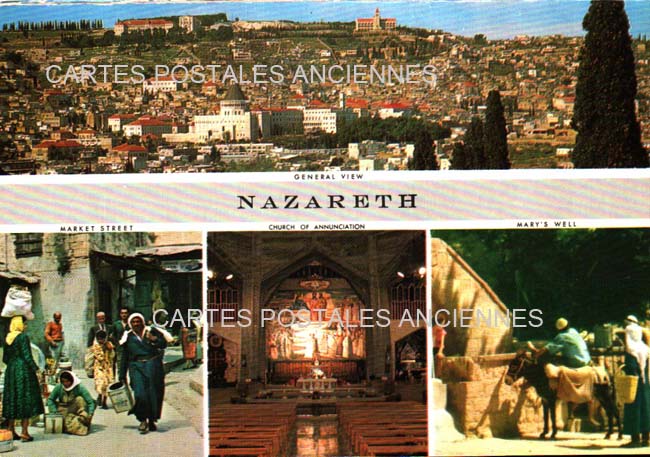 Cartes postales anciennes > CARTES POSTALES > carte postale ancienne > cartes-postales-ancienne.com Israel Nazareth