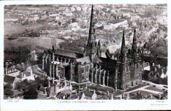 Cartes postales anciennes > CARTES POSTALES > carte postale ancienne > cartes-postales-ancienne.com Angleterre Lichfield