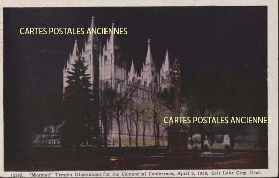 Cartes postales anciennes > CARTES POSTALES > carte postale ancienne > cartes-postales-ancienne.com Etats unis Utah Salt lake city