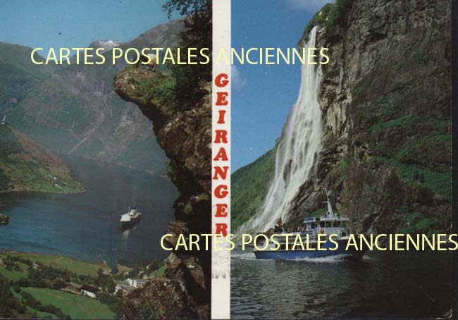 Cartes postales anciennes > CARTES POSTALES > carte postale ancienne > cartes-postales-ancienne.com Union europeenne Norvege Geiranger