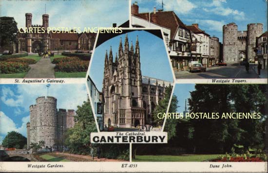 Cartes postales anciennes > CARTES POSTALES > carte postale ancienne > cartes-postales-ancienne.com Angleterre Canterbury