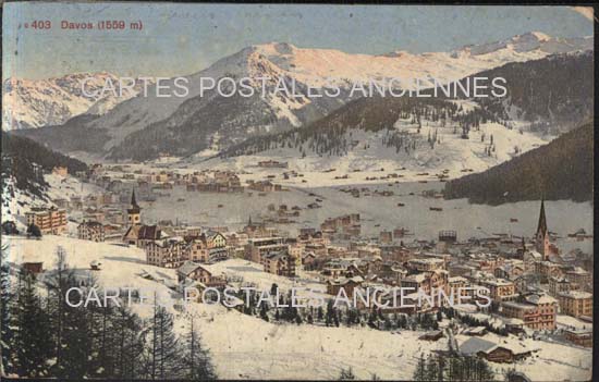 Cartes postales anciennes > CARTES POSTALES > carte postale ancienne > cartes-postales-ancienne.com Suisse Davos