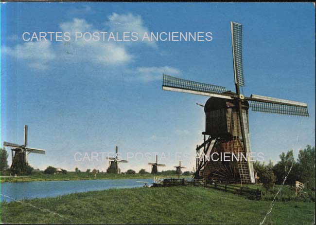 Cartes postales anciennes > CARTES POSTALES > carte postale ancienne > cartes-postales-ancienne.com Union europeenne Pays bas Kinderdijk