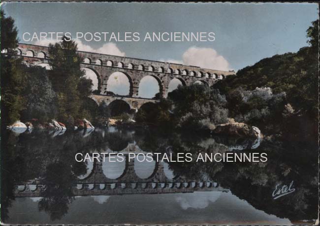 Cartes postales anciennes > CARTES POSTALES > carte postale ancienne > cartes-postales-ancienne.com Occitanie Gard Vers Pont Du Gard