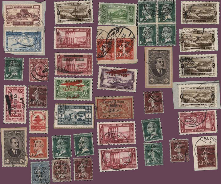 Lots of postage stamps Liban