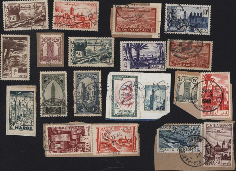 Lots of postage stamps Maroc