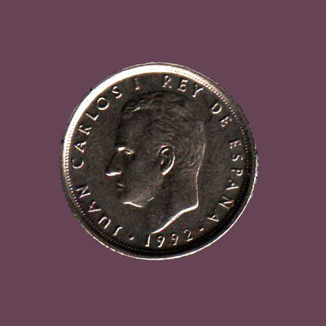 Money of the world coins currency Pesetas spain
