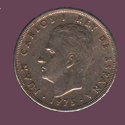Money of the world coins currency Pesetas spain