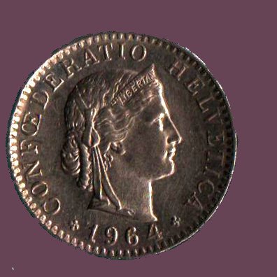 Money of the world coins currency Suisse