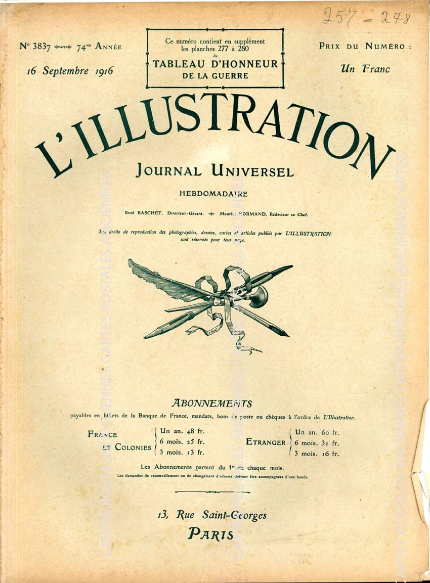 Cartes postales anciennes > CARTES POSTALES > carte postale ancienne > cartes-postales-ancienne.com L'illustration Septembre 1916