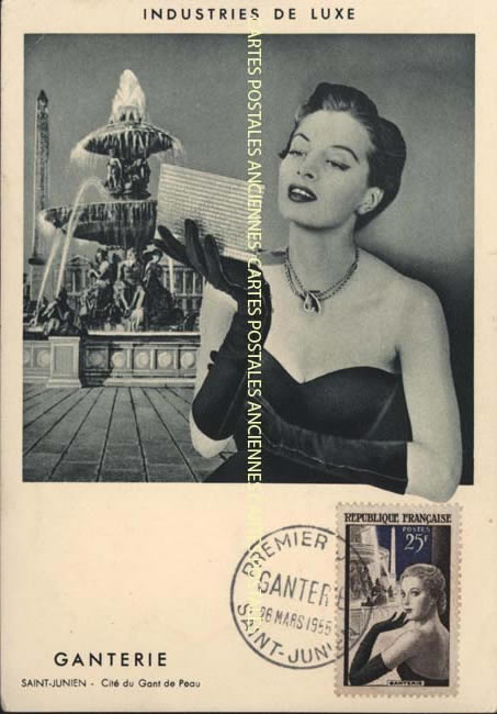 Cartes postales anciennes > CARTES POSTALES > carte postale ancienne > cartes-postales-ancienne.com France Marque postale 1955