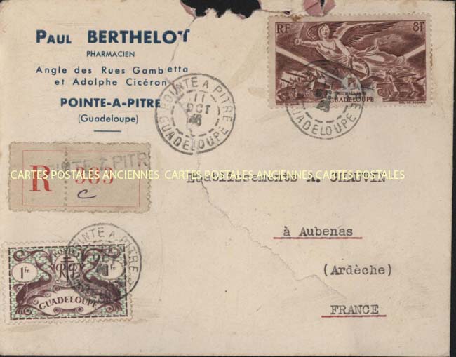 Postage stamps france Guadeloupe