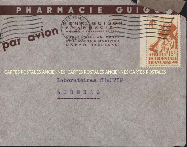Cartes postales anciennes > CARTES POSTALES > carte postale ancienne > cartes-postales-ancienne.com Monde pays   Senegal Timbres