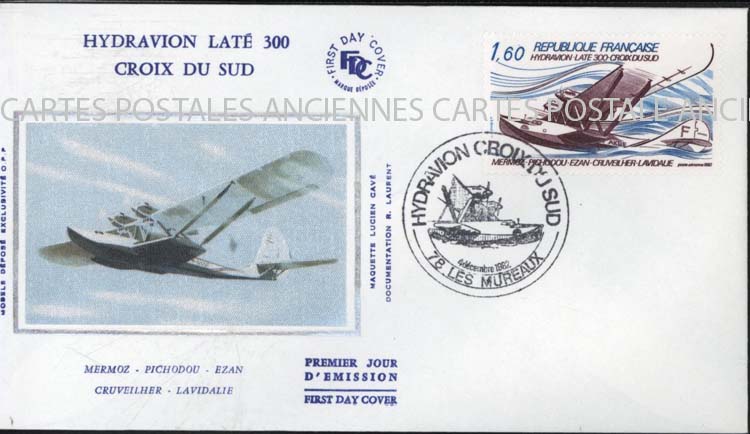 Cartes postales anciennes > CARTES POSTALES > carte postale ancienne > cartes-postales-ancienne.com France Marque postale aviation