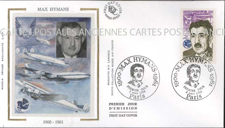 Cartes postales anciennes > CARTES POSTALES > carte postale ancienne > cartes-postales-ancienne.com France Marque postale aviation Aviation 1990