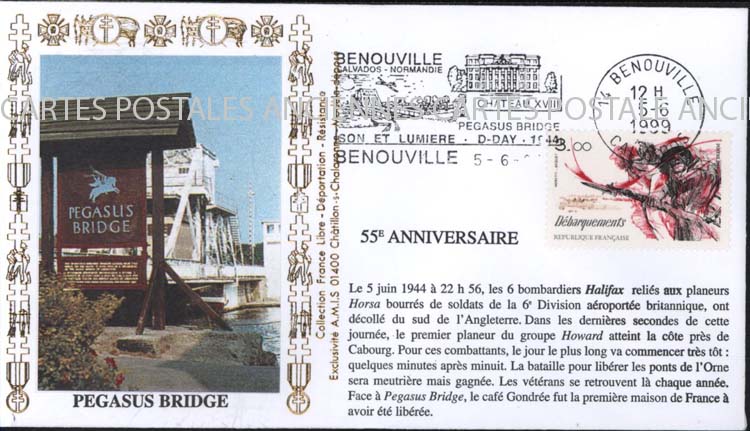 Cartes postales anciennes > CARTES POSTALES > carte postale ancienne > cartes-postales-ancienne.com France Marque postale aviation Aviation espace 1999