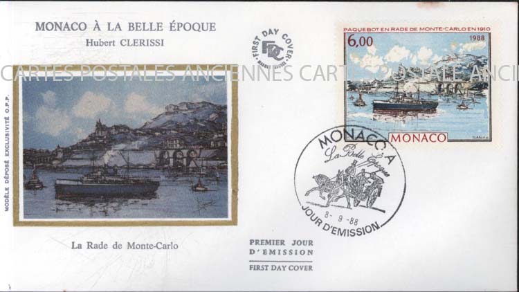 Cartes postales anciennes > CARTES POSTALES > carte postale ancienne > cartes-postales-ancienne.com Monde pays   Monaco Annee 1988