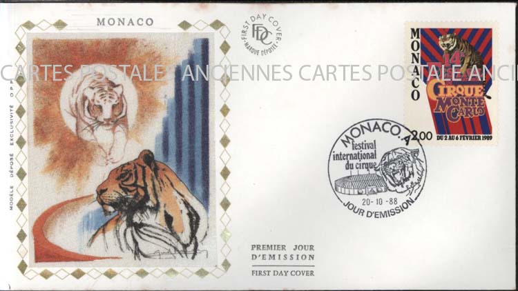 Cartes postales anciennes > CARTES POSTALES > carte postale ancienne > cartes-postales-ancienne.com Monde pays Monaco Annee 1988