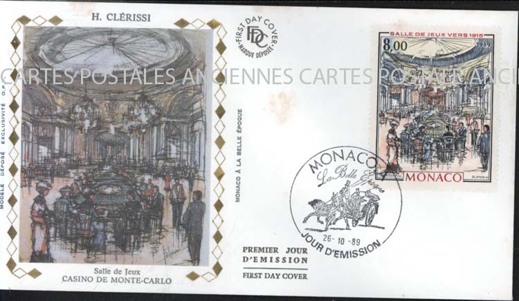 Cartes postales anciennes > CARTES POSTALES > carte postale ancienne > cartes-postales-ancienne.com Monde pays   Monaco Annee 1989